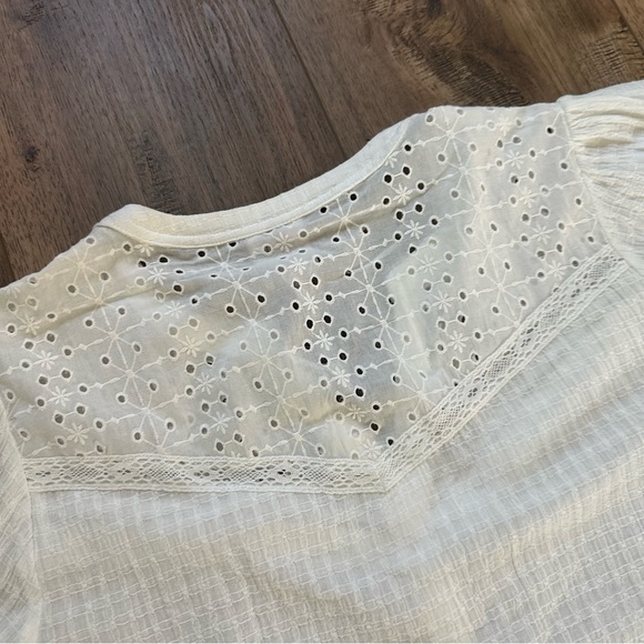 NEW! Knox Rose White Blouse, Button Down, Popover, Cottagecore, Textured, XL - Picture 8 of 11